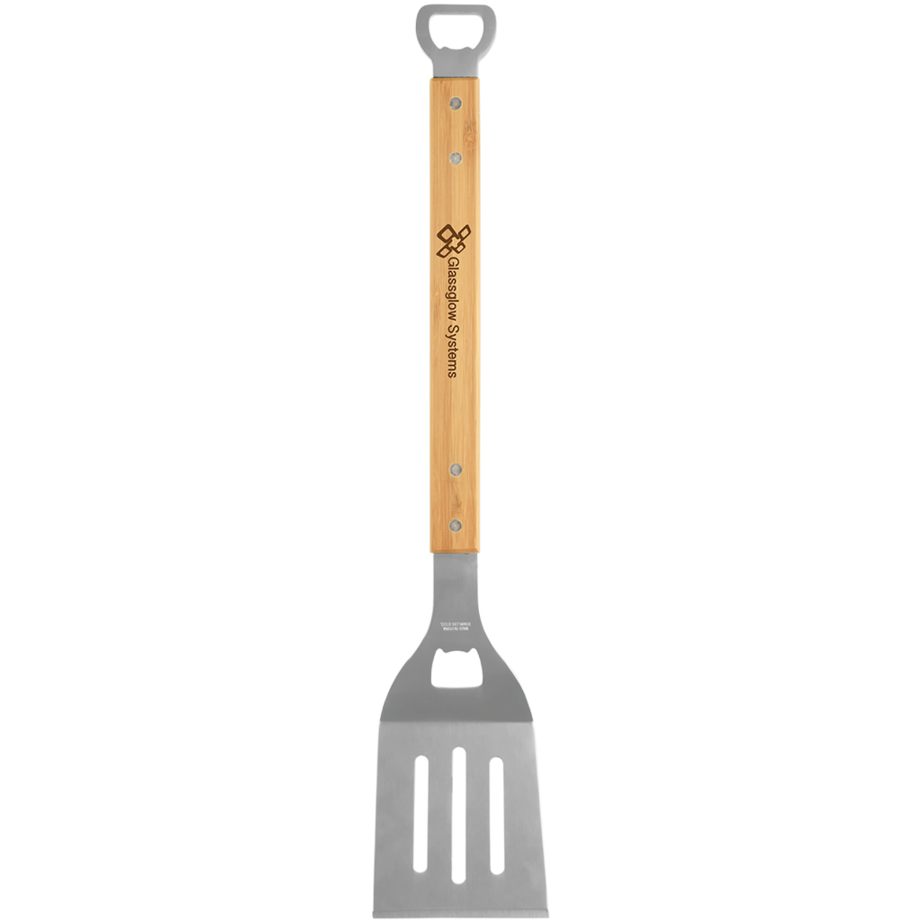 19 1/4" Bamboo Barbeque Spatula with Bottle Opener