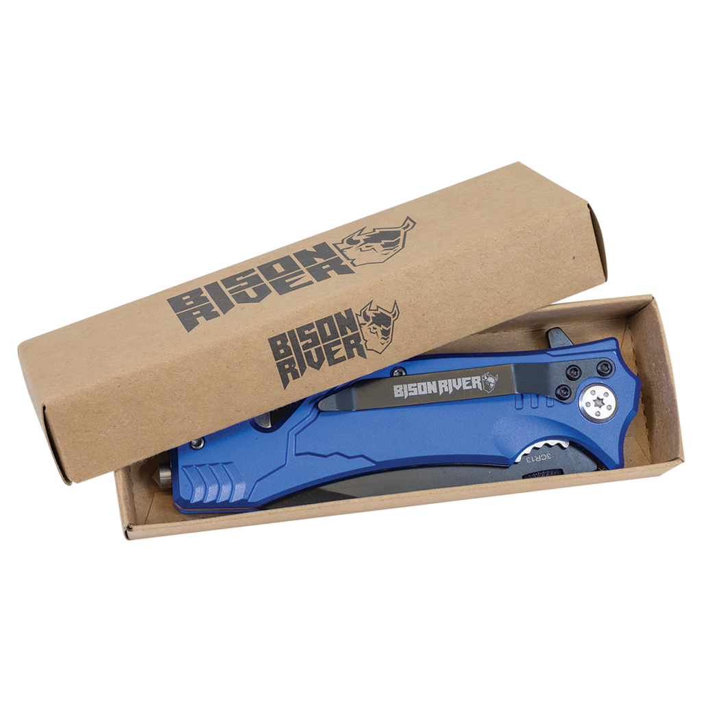 Bison River 4 1/2" Blue Rescue Knife