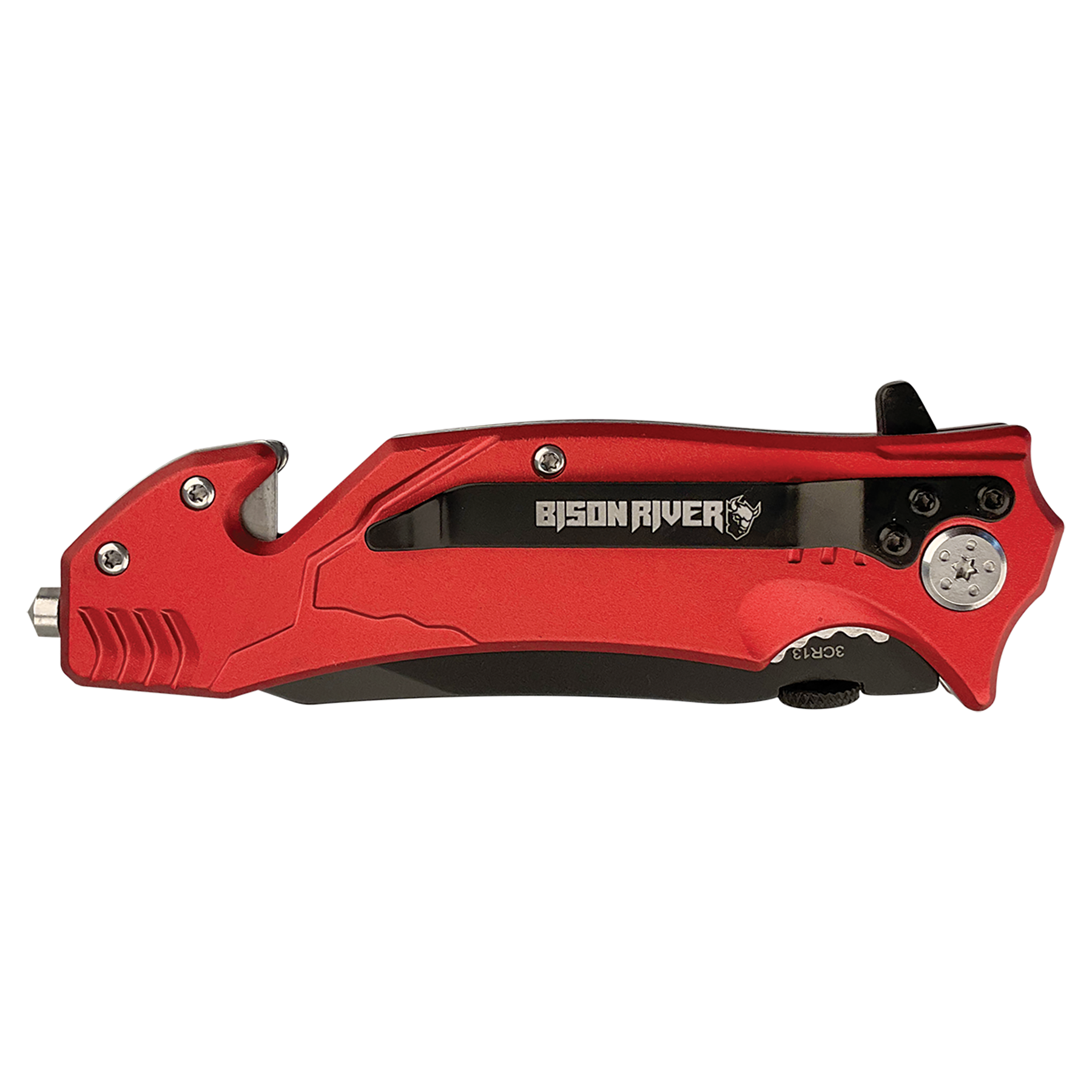 Bison River 4 1/2" Red Rescue Knife