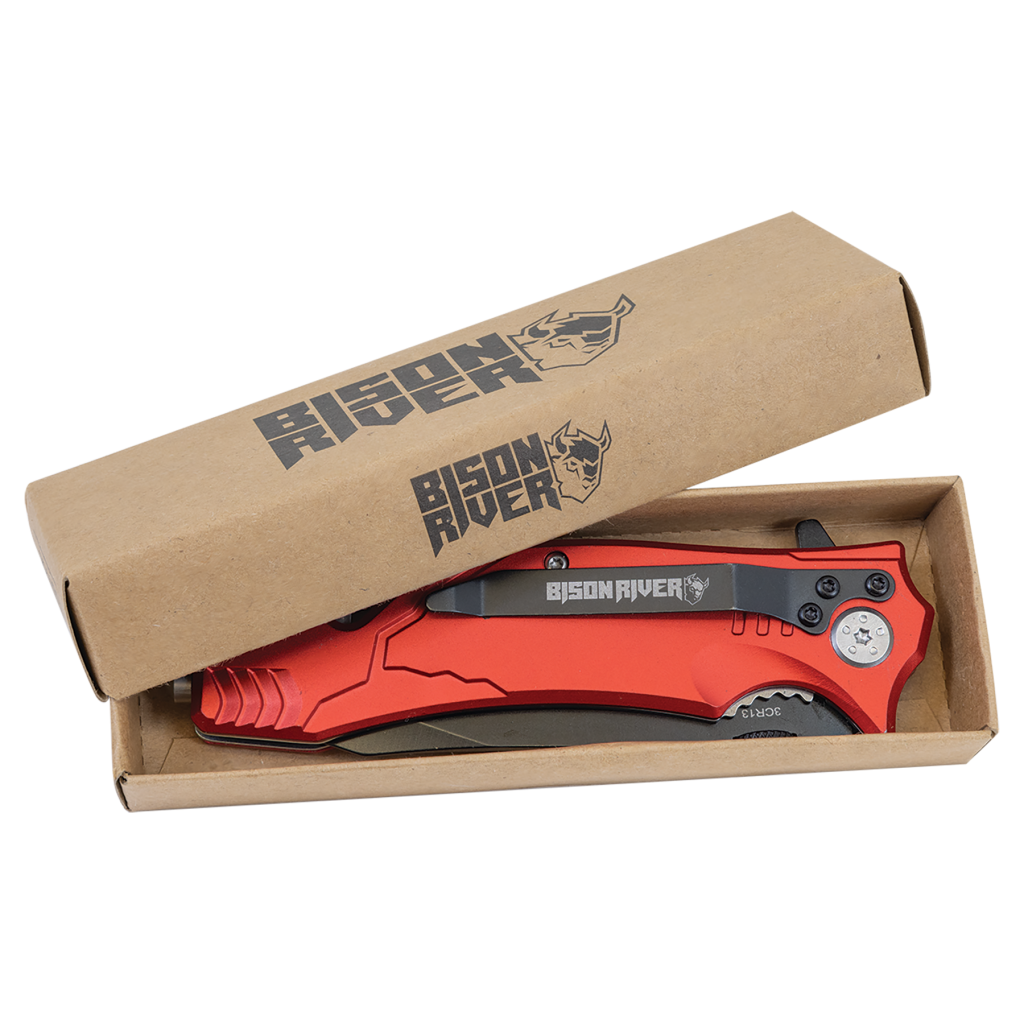 Bison River 4 1/2" Red Rescue Knife