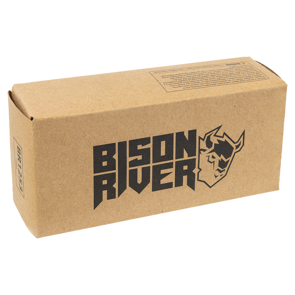 Bison River 4" Wood Folding Knife with Leather Sheath