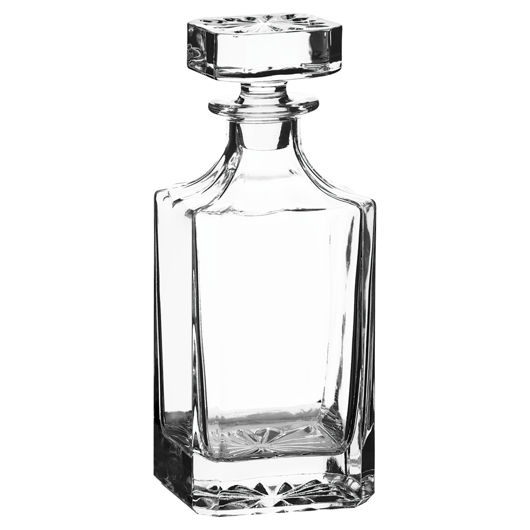 750ml Square Glass Decanter with Black Gift Box and Printed Paper Sleeve (Same as DC301 with Printed Box)