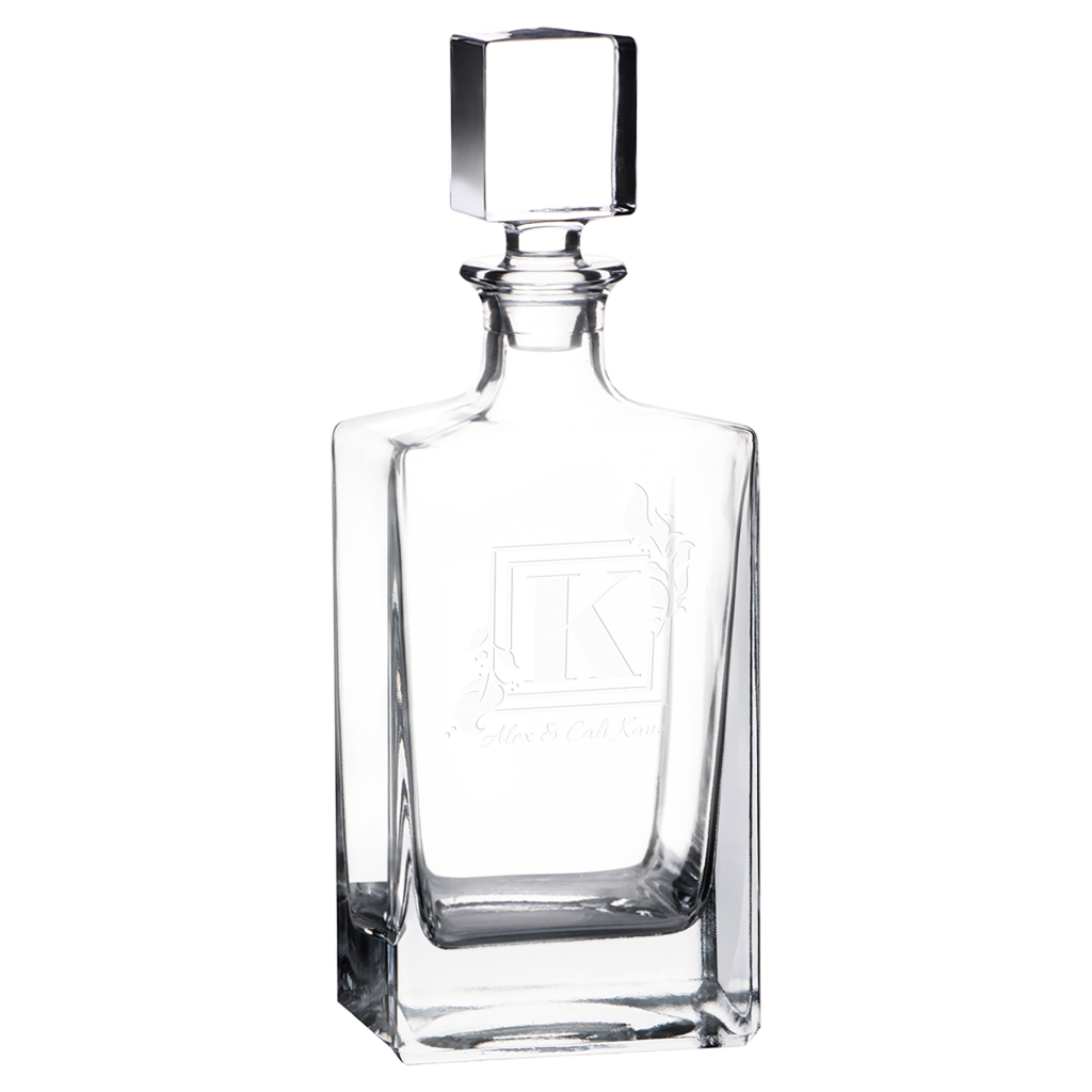 810ml Rectangle Glass Decanter with Printed Gift Box