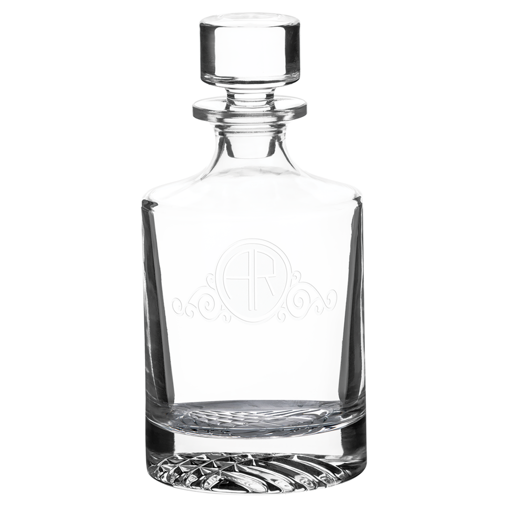 850ml Round Glass Decanter with Printed Gift Box