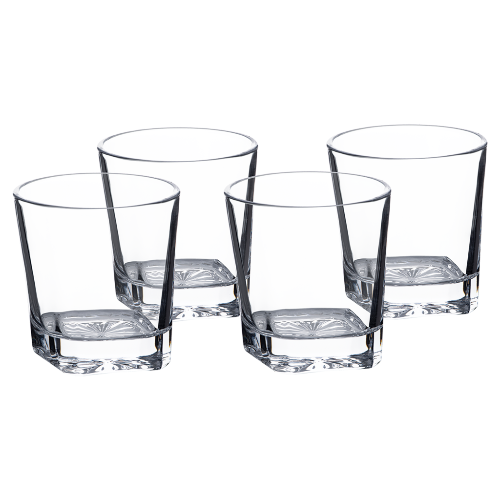 11 oz. Square Rocks Glasses in Printed Gift Box