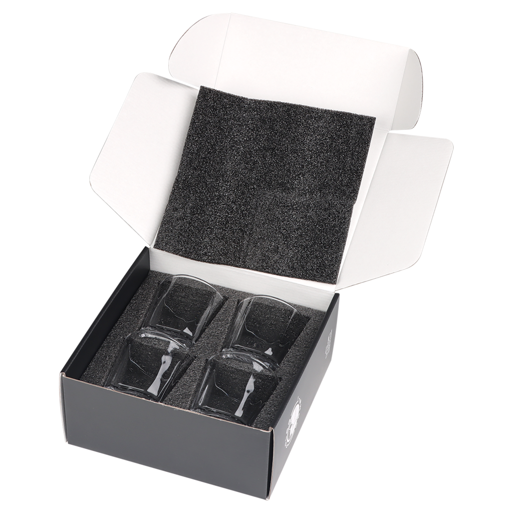 11 oz. Square Rocks Glasses in Printed Gift Box