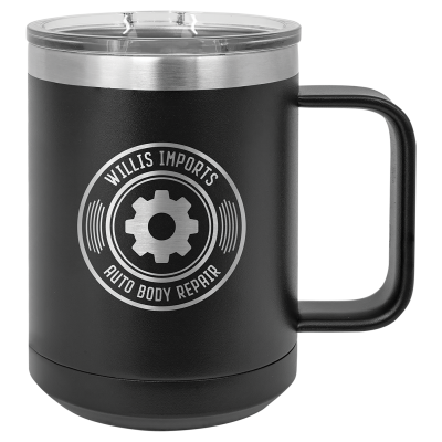 15 oz. Stainless Steel Insulated Mug with Slider Lid