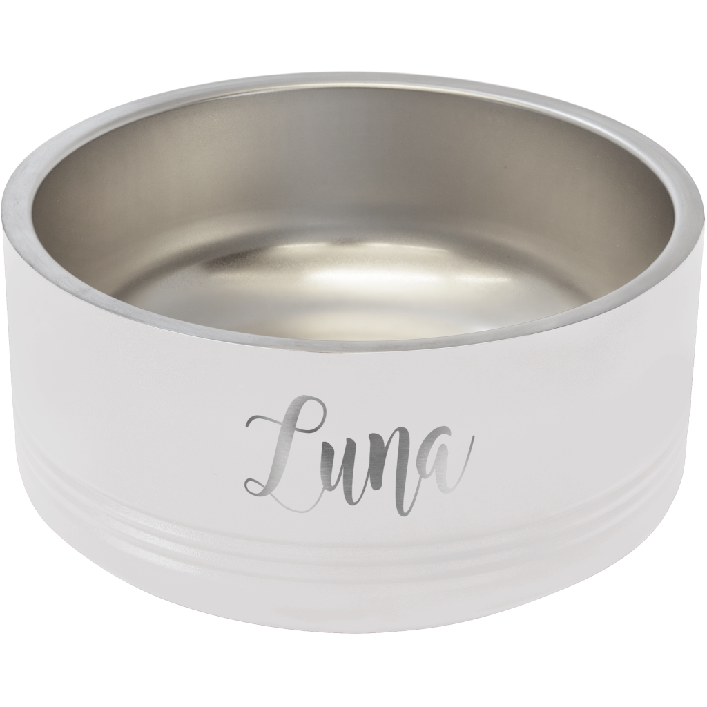Polar Camel 32 oz. Medium White Pet Bowl