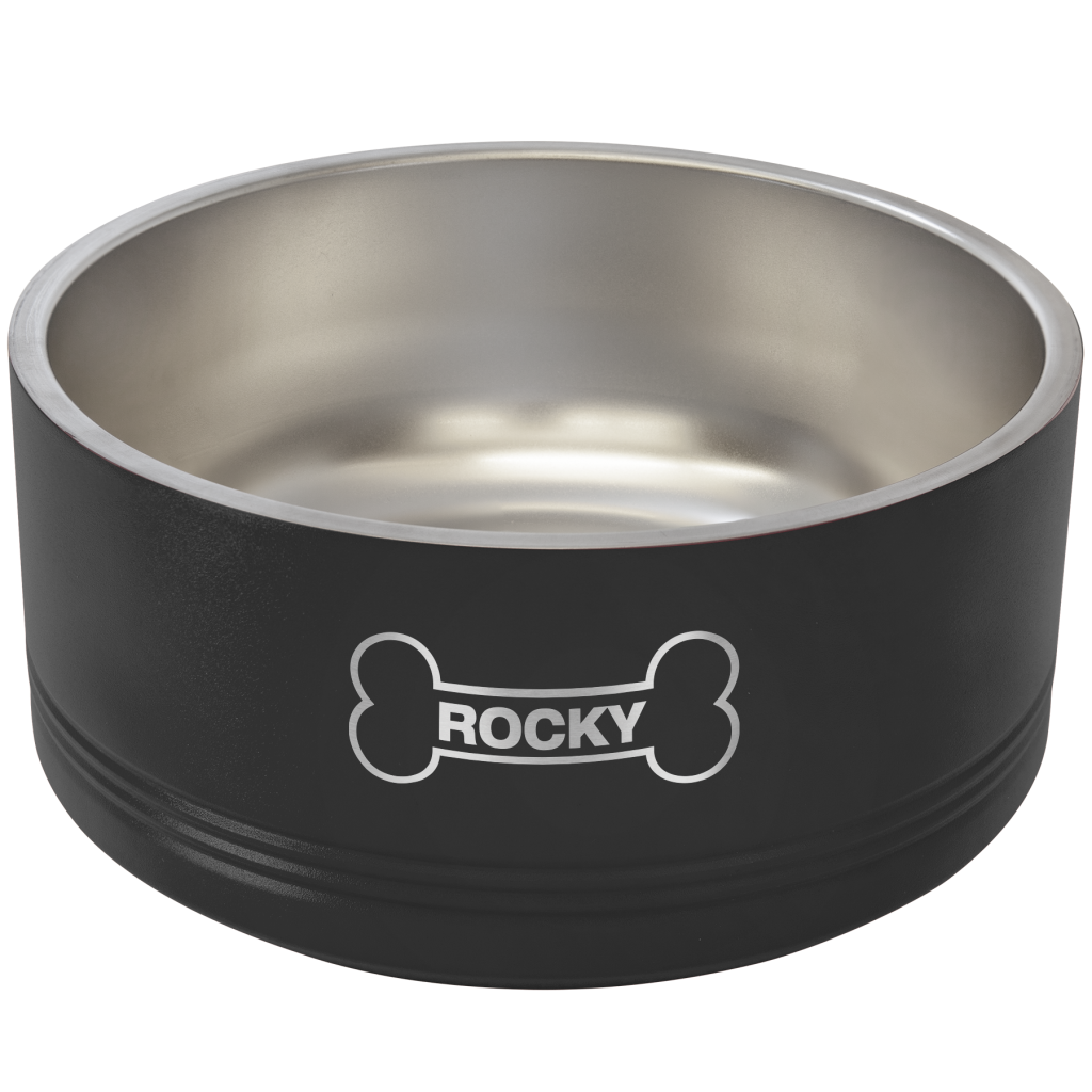 Polar Camel 64 oz. Large Black Pet Bowl