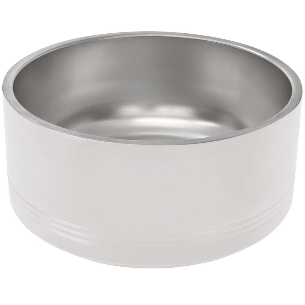 Polar Camel 64 oz. Large White Pet Bowl
