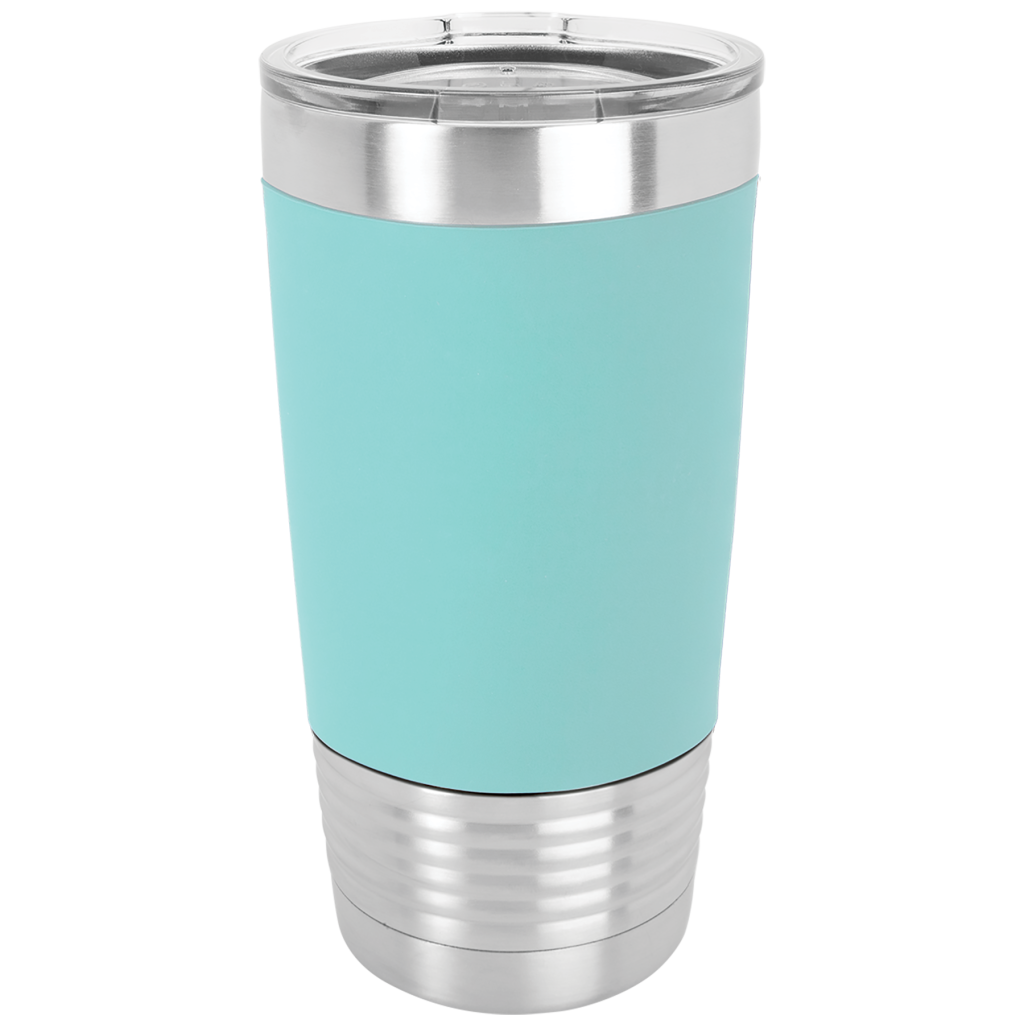 20 oz. Polar Camel Teal/Black Polar with Silicone Grip and Clear Lid