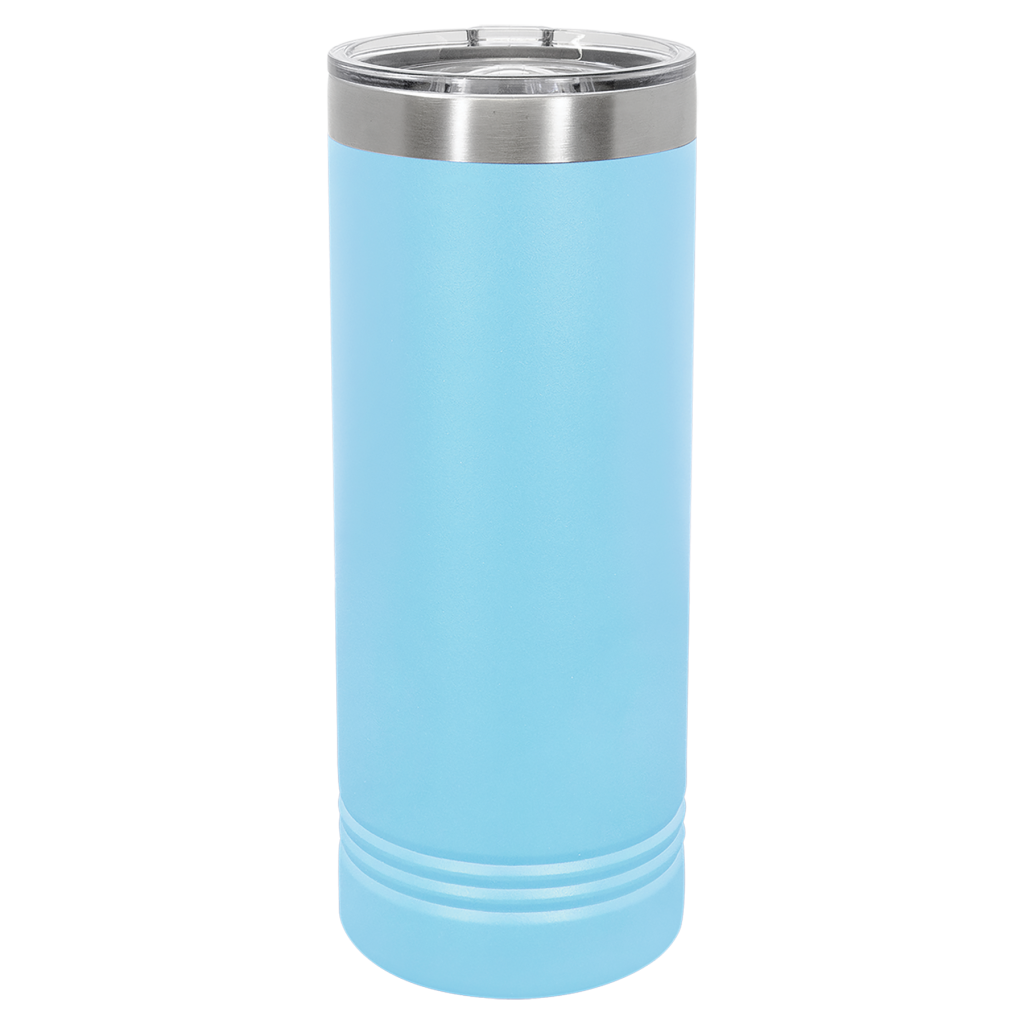 Polar Camel 22 oz. Light Blue Skinny Tumbler with Slider Lid