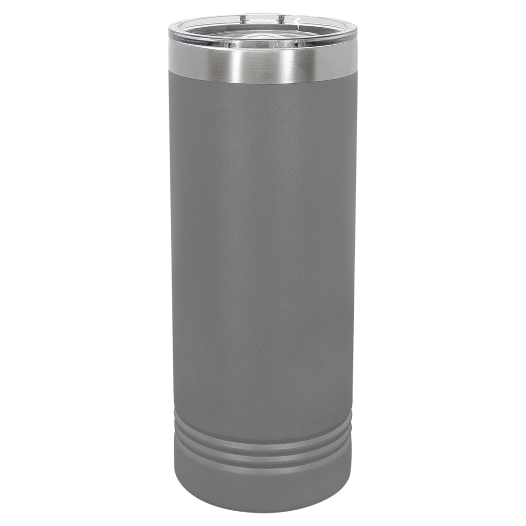 Polar Camel 22 oz. Dark Gray Skinny Tumbler with Slider Lid