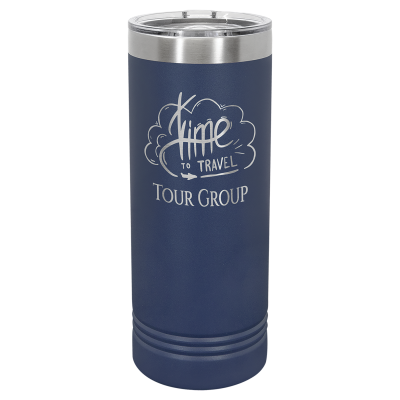 Polar Camel 22 oz. Navy Blue Skinny Tumbler with Slider Lid