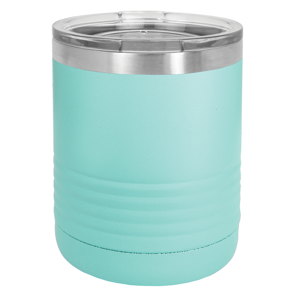 Polar Camel 10 oz. Teal Vacuum Insulated Ringneck Tumbler with Clear Lid