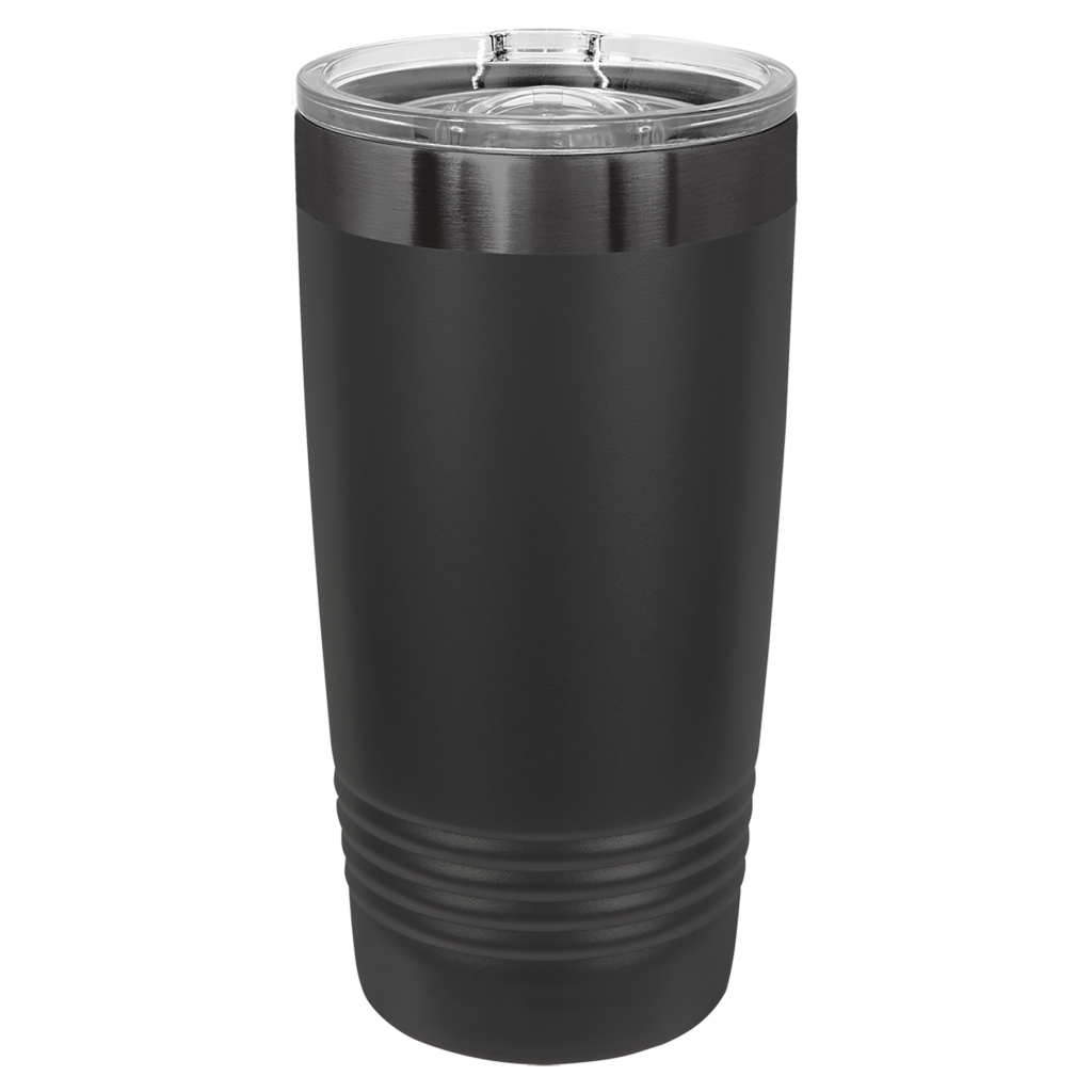 Polar Camel 20 oz. Black/Ghost Black ION-Plated Ringneck Tumbler with Slider Lid