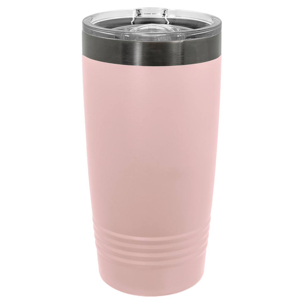 Polar Camel 20 oz. Blush/Ghost Black ION-Plated Ringneck Tumbler with Slider Lid