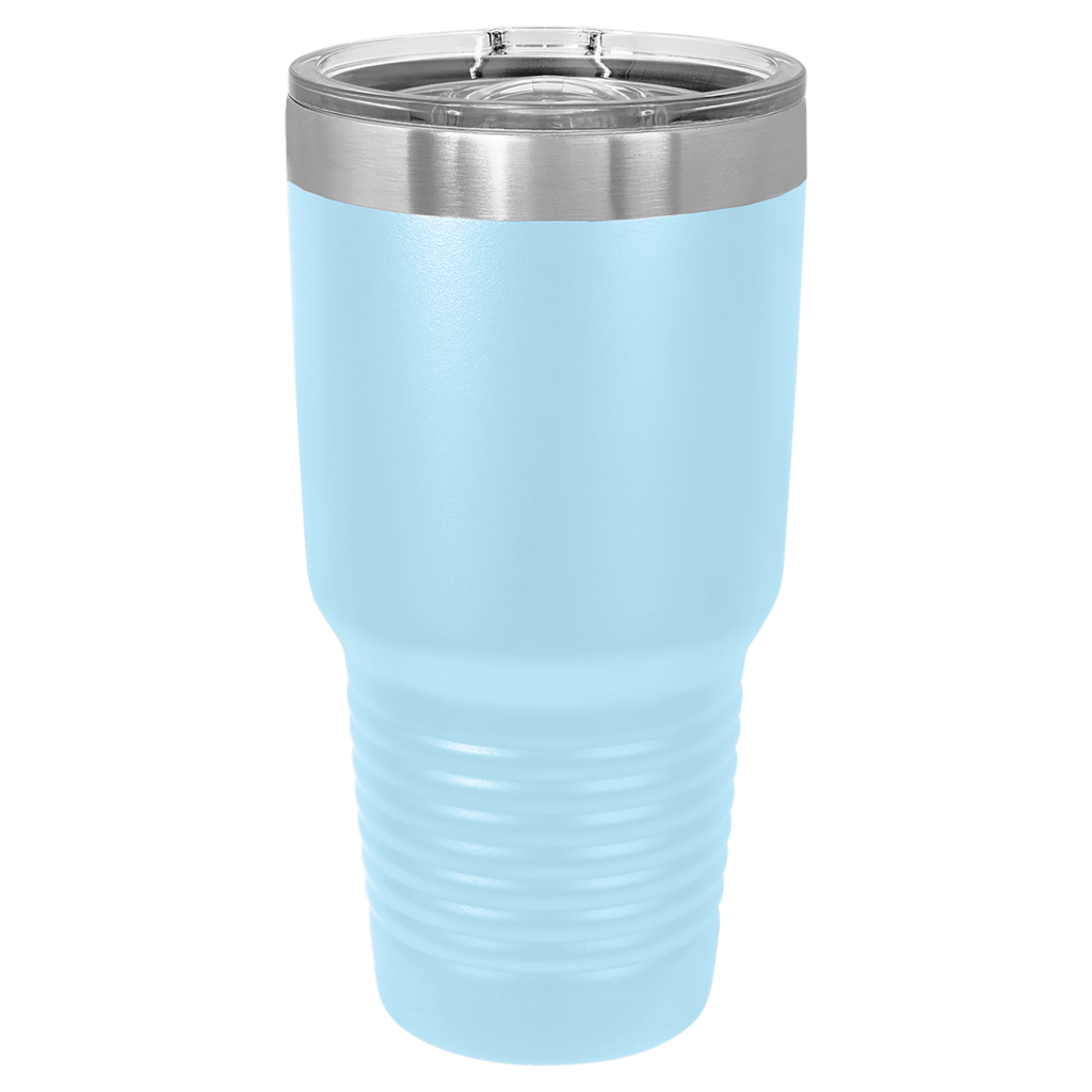 Polar Camel 30 oz. Light Blue Insulated Ringneck Tumbler with Slider Lid