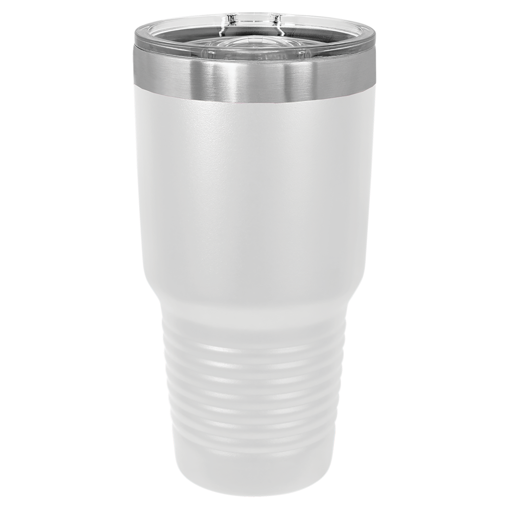 Polar Camel 30 oz. White Insulated Ringneck Tumbler with Slider Lid