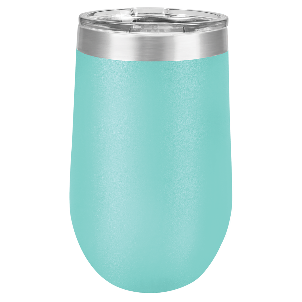 Polar Camel 16 oz. Teal Vacuum Insulated Stemless Tumbler with Lid