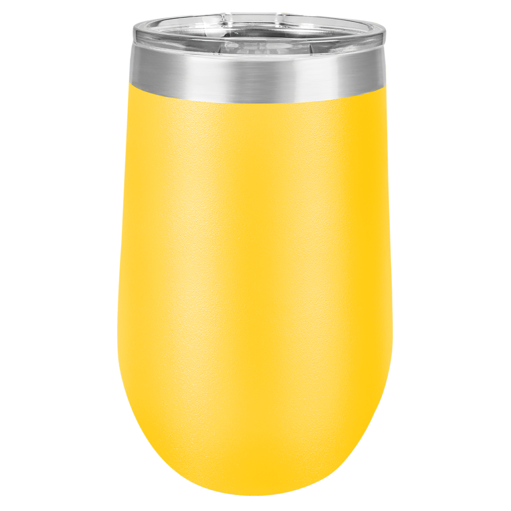 Polar Camel 16 oz. Yellow Vacuum Insulated Stemless Tumbler with Lid