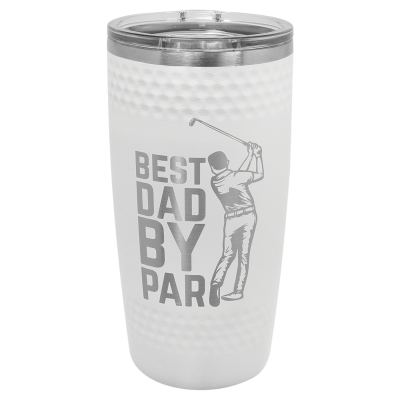 Polar Camel 20 oz. White Golf Tumbler with Dimples and Slider Lid