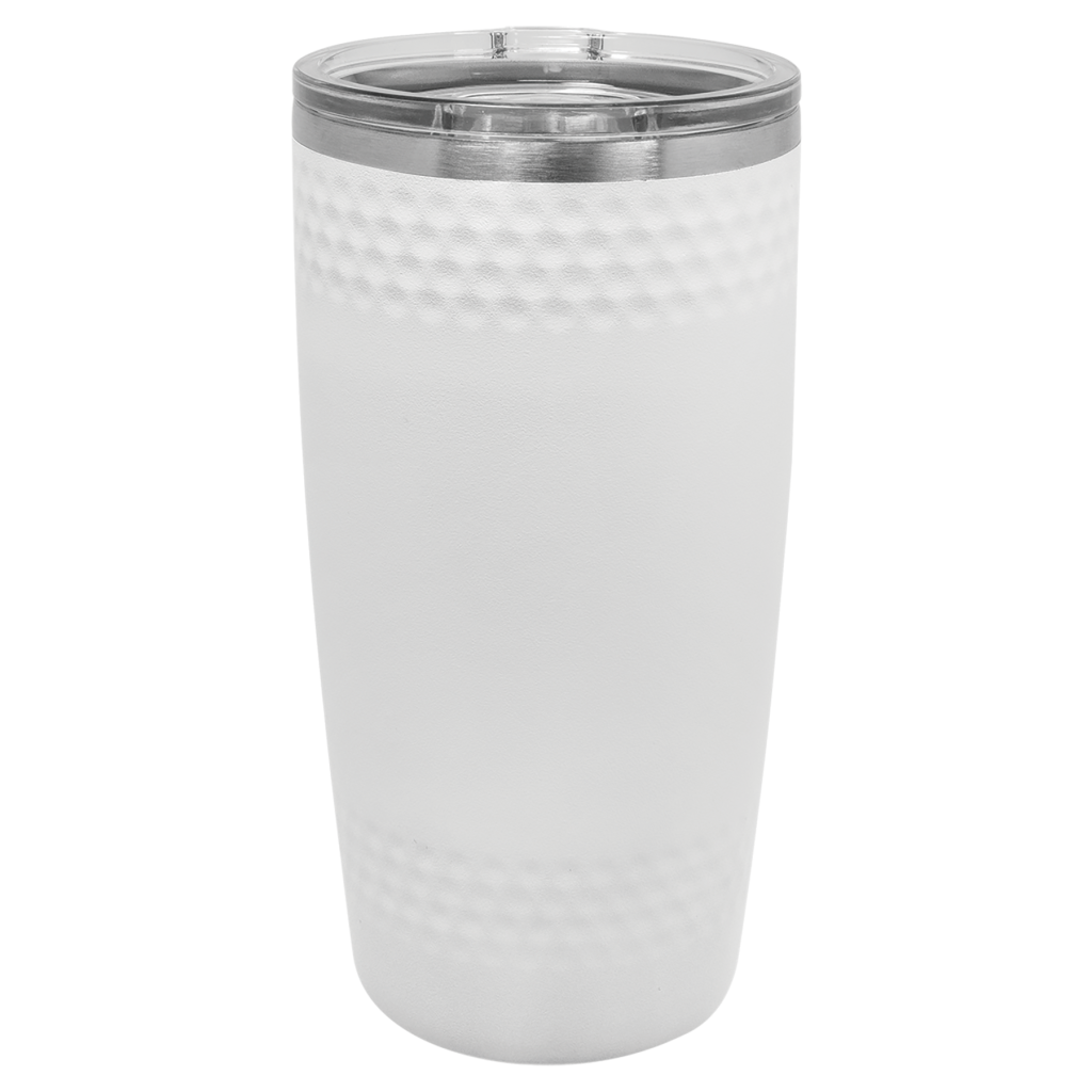 Polar Camel 20 oz. White Golf Tumbler with Dimples and Slider Lid