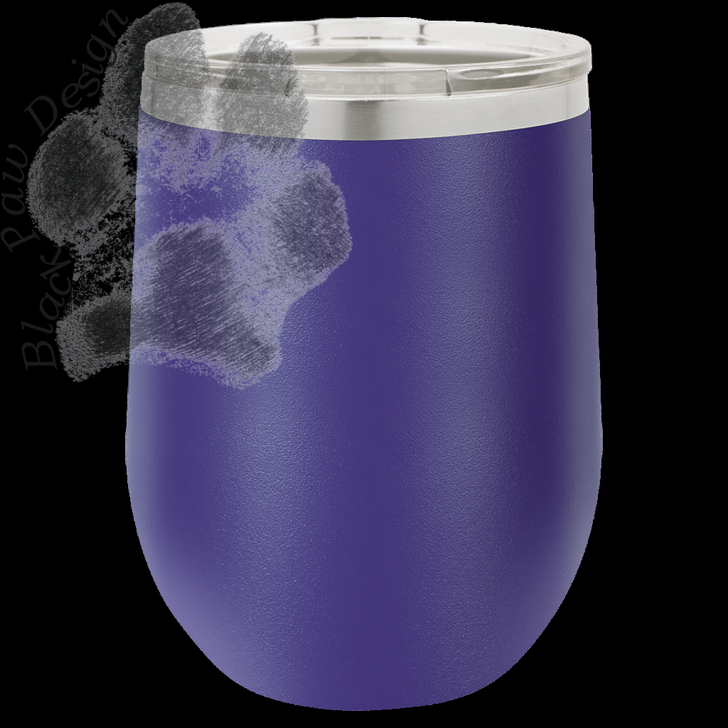 Polar Camel 12 oz. Purple Vacuum Insulated Stemless Wine Tumbler with Lid