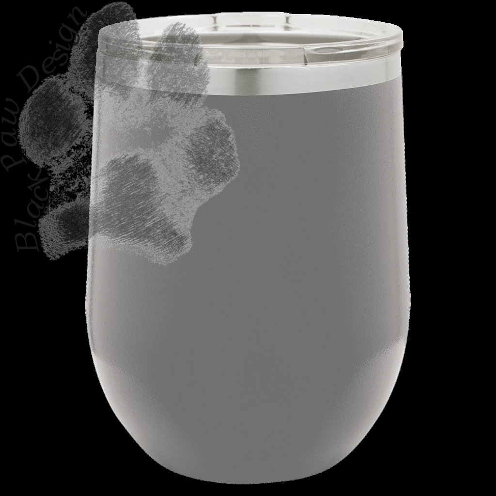 Polar Camel 12 oz. Dark Gray Vacuum Insulated Stemless Wine Tumbler with Lid