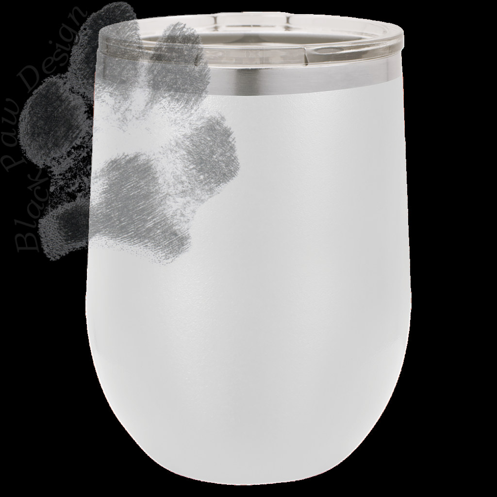 Polar Camel 12 oz. White Vacuum Insulated Stemless Wine Tumbler with Lid