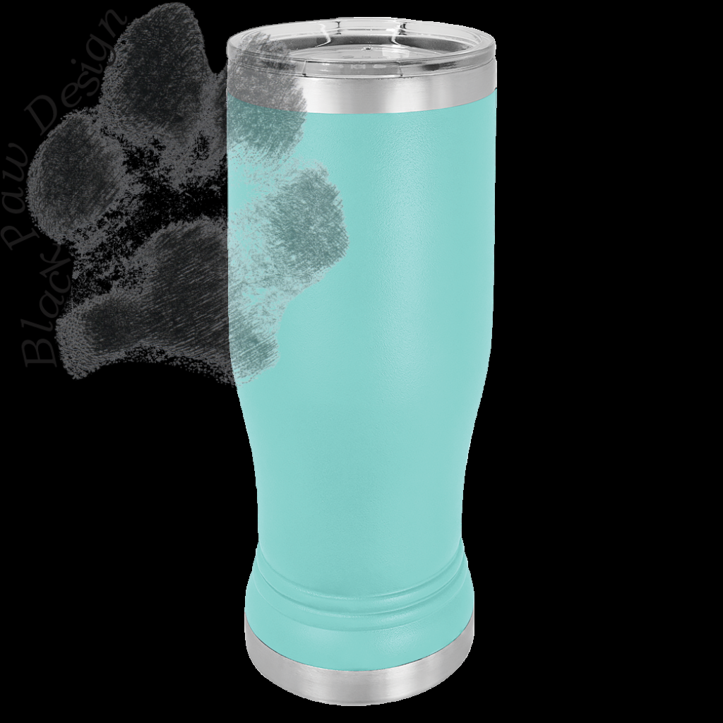 Teal 14 oz. Polar Camel Pilsner with Clear Lid