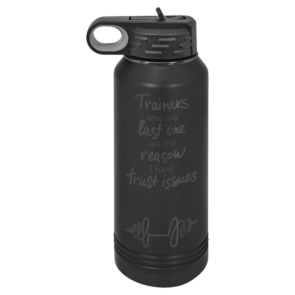 Polar Camel 32 oz. Black/Ghost Black ION-Plated Water Bottle