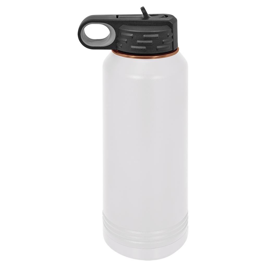 Polar Camel 32 oz. White/Rose Gold ION-Plated Water Bottle