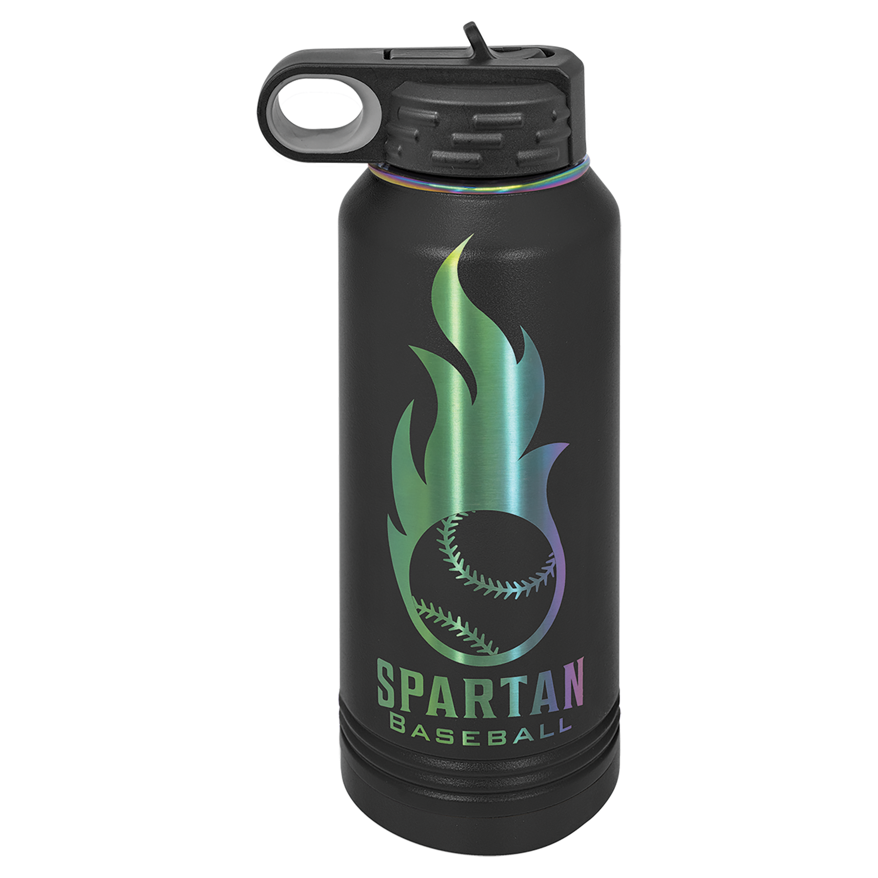 Polar Camel 32 oz. Black/Prism ION-Plated Water Bottle