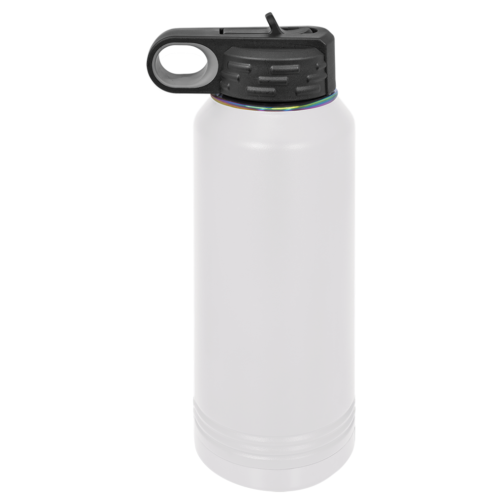 Polar Camel 32 oz. White/Prism ION-Plated Water Bottle