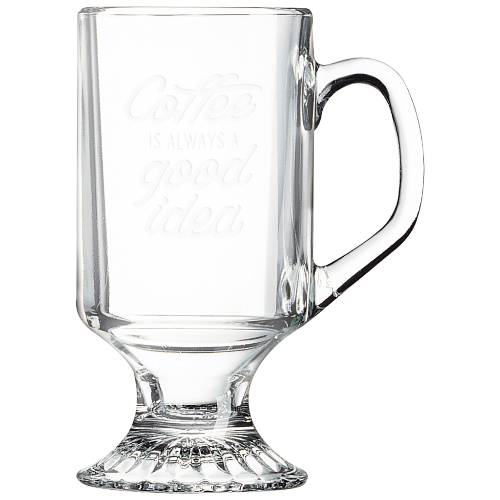 10 oz. Clear Footed Coffee Mug