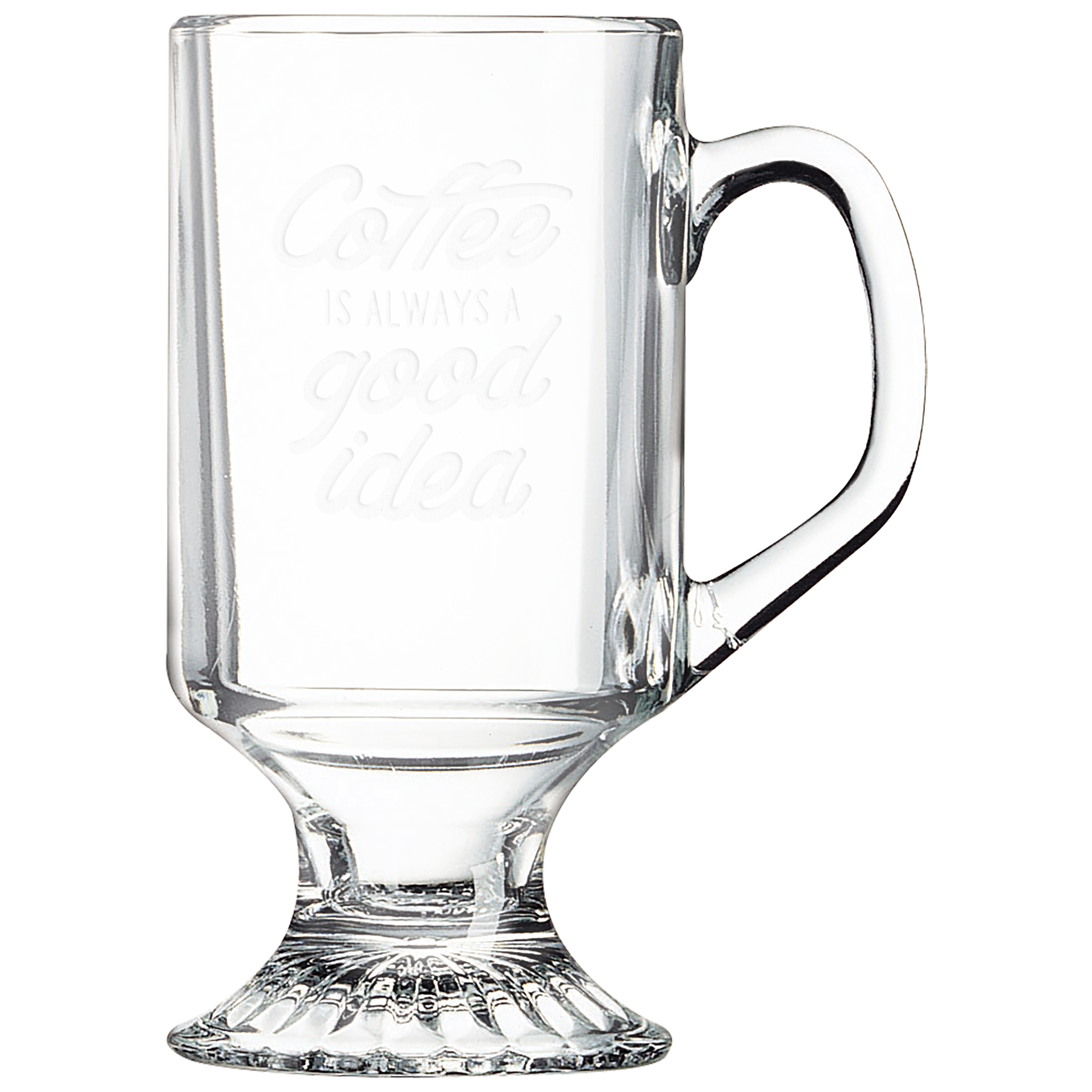 10 oz. Clear Footed Coffee Mug